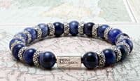 Mens Premium Sodalite & Silver Bracelet