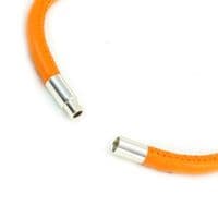 Nappa Leather Bracelet With Sterling Silver Push and Twist Clasp-Double wrapped
