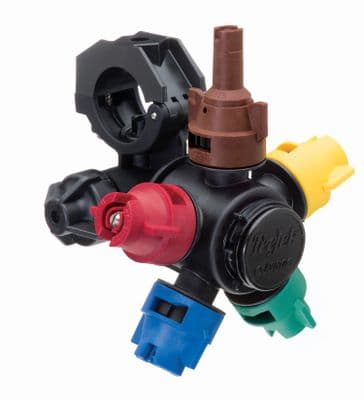 Teejet nozzle body and air stops