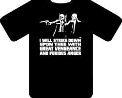 pulp fiction star wars t shirt
