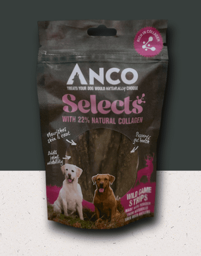 Anco Selects Wild Game Strips with Collagen - 85g