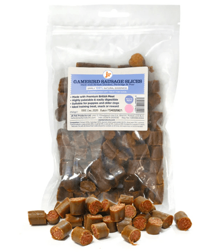 Premium British Gamebird Sausage Slices - JR Pet Products