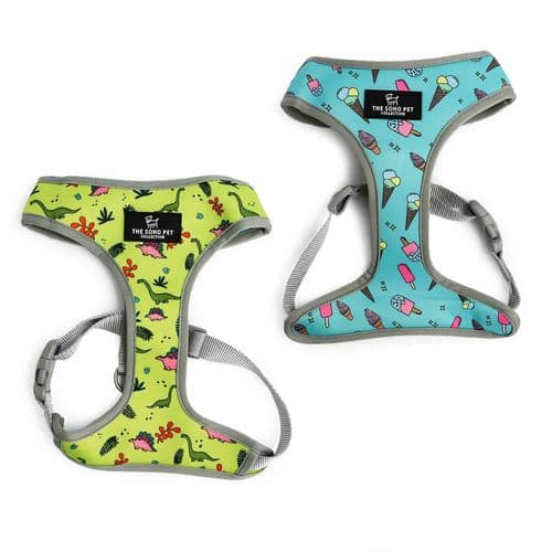 Soho Reversible Harness - Dinosaurs / Ice Cream