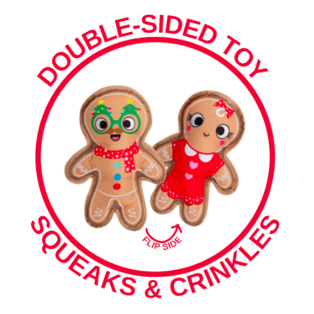 Squeaky Gingerbread People Plush Toy