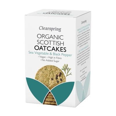 Clearspring Org Oatcakes Sea Veg & Blk Pep - 200g