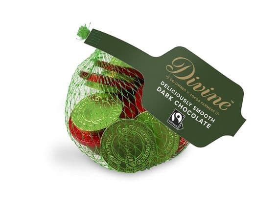 Divine 70% Dark Chocolate Coins - 65g