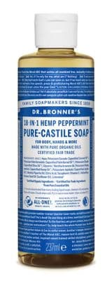 Dr Bronner Org Pep Castile Liq Soap 237ml