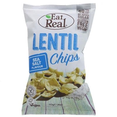Eat Real Lentil Chips Sea Salt - 113g