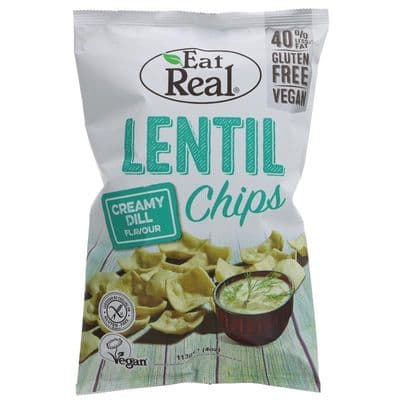Eat Real Lentil Creamy Dill Chips - 113g