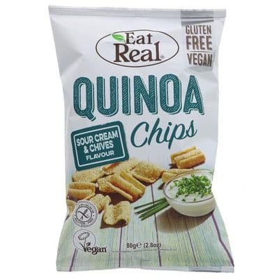 Eat Real Quinoa Cream & Chive Chips - 80g