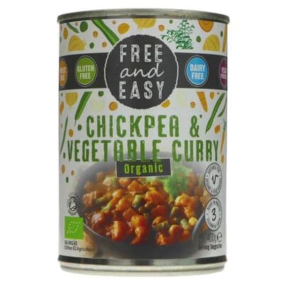 Free & Easy Chick Pea/Vegetable Curry - Og - 400g