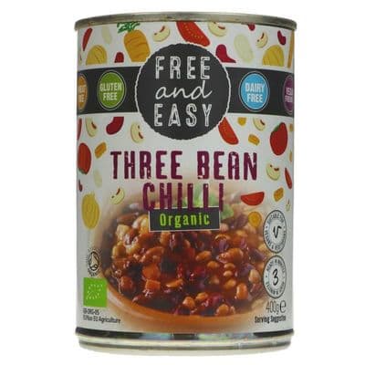 Free & Easy Three Bean Chilli - Og - 400g
