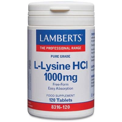Lamberts L-Lysine 1000mg - 120 tablets