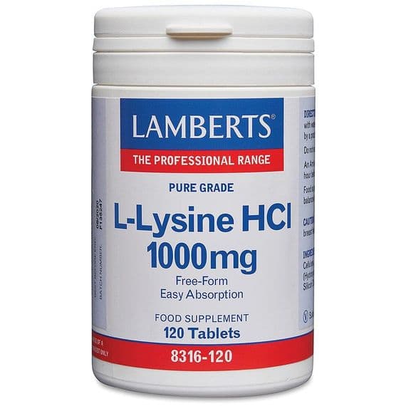 Lamberts L-Lysine 1000mg - 120 tablets