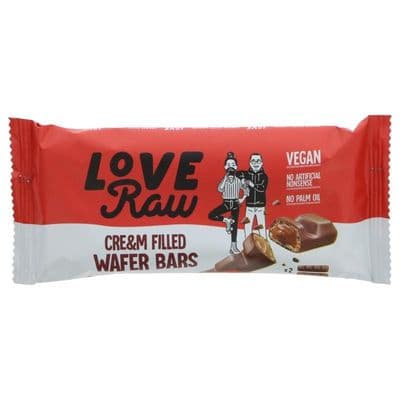 Loveraw Cre&M Filled Choc Wafer Bar - 43g