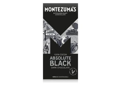 Montezumas Chocolate Dark Chocolate Absolute Black 100% Cocoa 90g