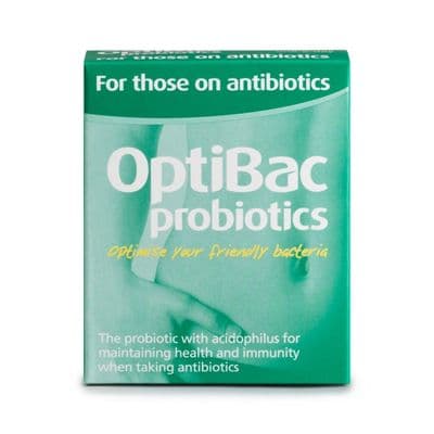 OptiBac Probiotics For Those on Antibiotics, Pack of 10 Capsules