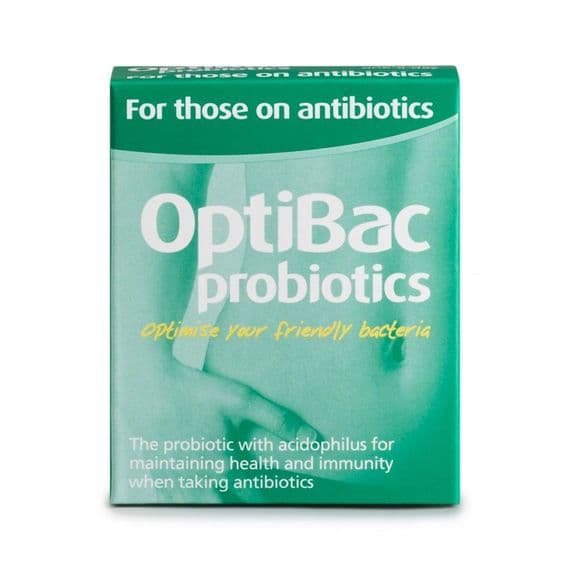 OptiBac Probiotics For Those on Antibiotics, Pack of 10 Capsules