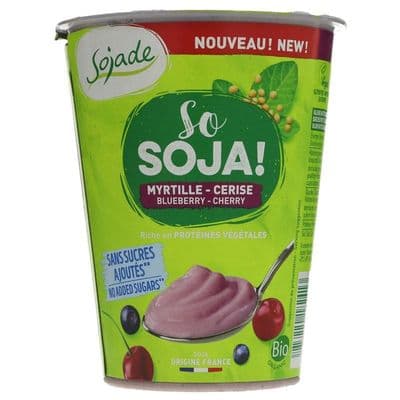 Sojade Blueberry Cherry Soya Yoghurt - 400g