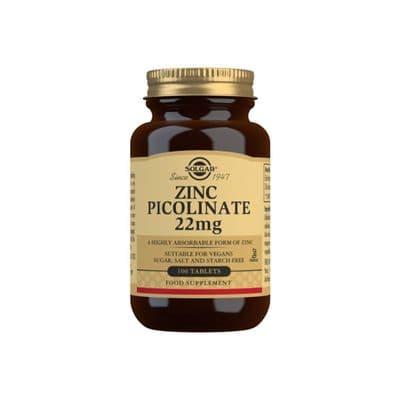 Solgar® Zinc Picolinate 22 mg Tablets - 100