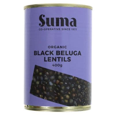Suma Black Beluga Lentils - Organic - 400g