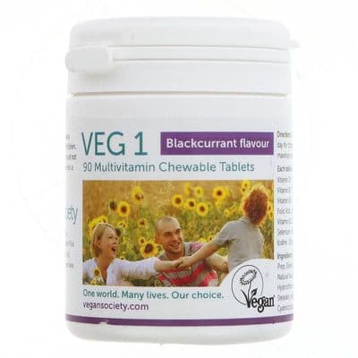 Vegan Society Veg 1 - Blackcurrant Flavour - 90 tabs