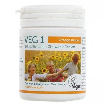 Vegan Society Veg 1 - Orange Flavour - 90 tabs