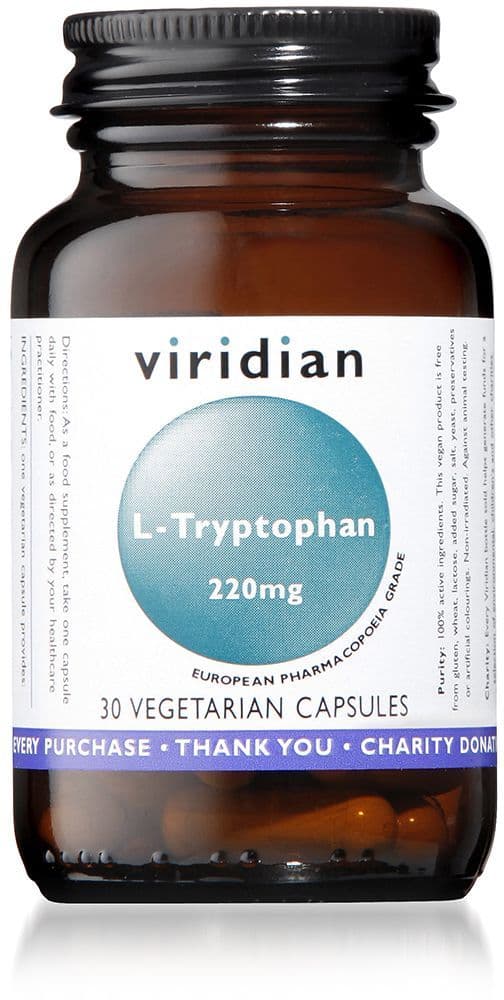 Viridian L-Tryptophan 220mg - 30 Veg Caps – -Supplements - View #7