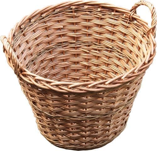 Buff Willow Tall Log Basket