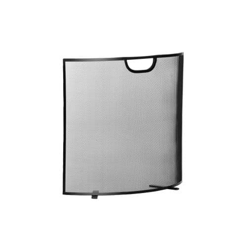 Curved Black Firescreen