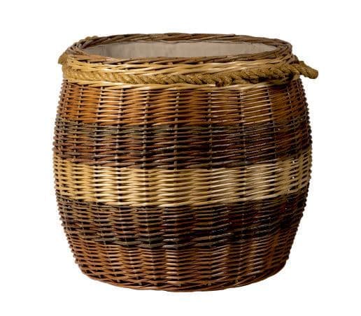 Country Buff Willow Log Basket - Wicker Basket | Thefiresideshop.co.uk