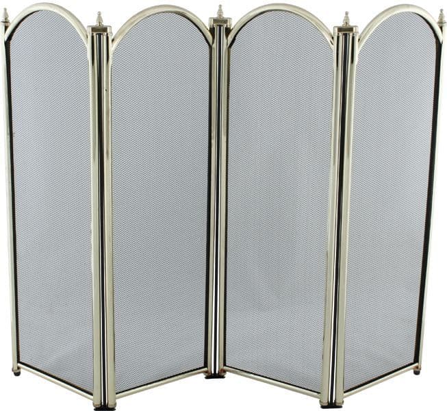 Dynasty Four Fold Fire Guard - Brass