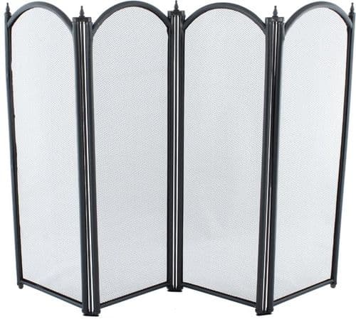 Four Fold Black Fire Guard