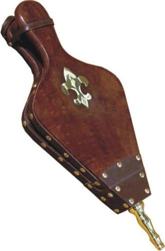 Leather Fleur de Lys Hardwod Fire Bellows
