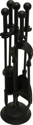 Modern Ball Top Black Companion Set