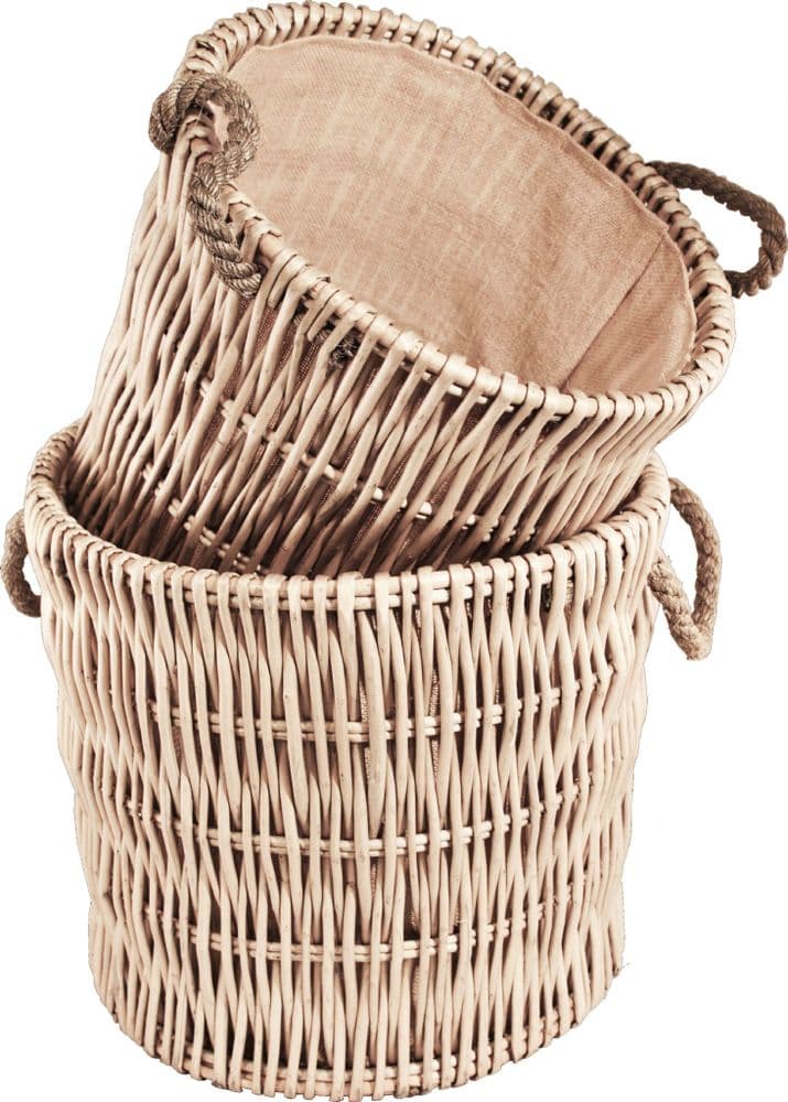 Vertical Weave Basket - Log Basket | Thefiresideshop.co.uk