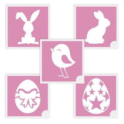 Equifashion Mini Glitter Tattoo Stencils - Pack of 5 Mixed Easter Set
