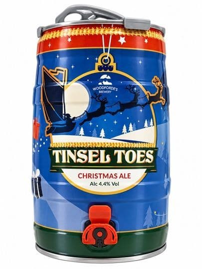 Woodforde's Tinsel Toes Mini Keg