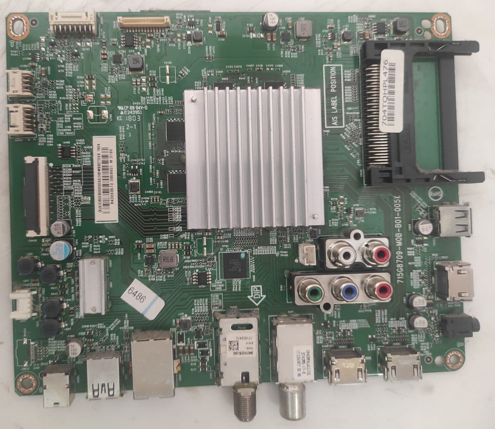 Carte mère télé Philips 55PUS6554/12 Référence: 715G9907 M01 B03 005G   vente de pièces détachées et d'appareils multimédia
