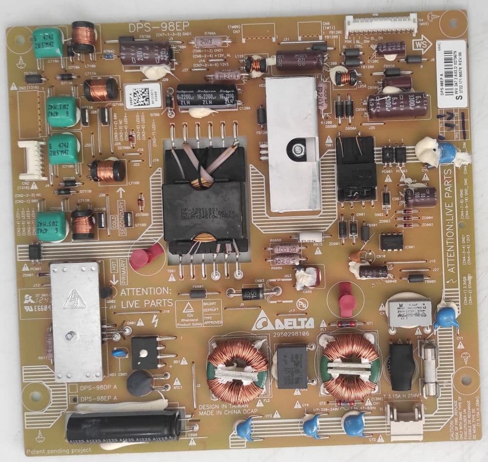 Carte D'alimentation DPS-98EP Pour TV Philips 32PFL5007H/12 – Pièce D'occasion Fonctionnelle
