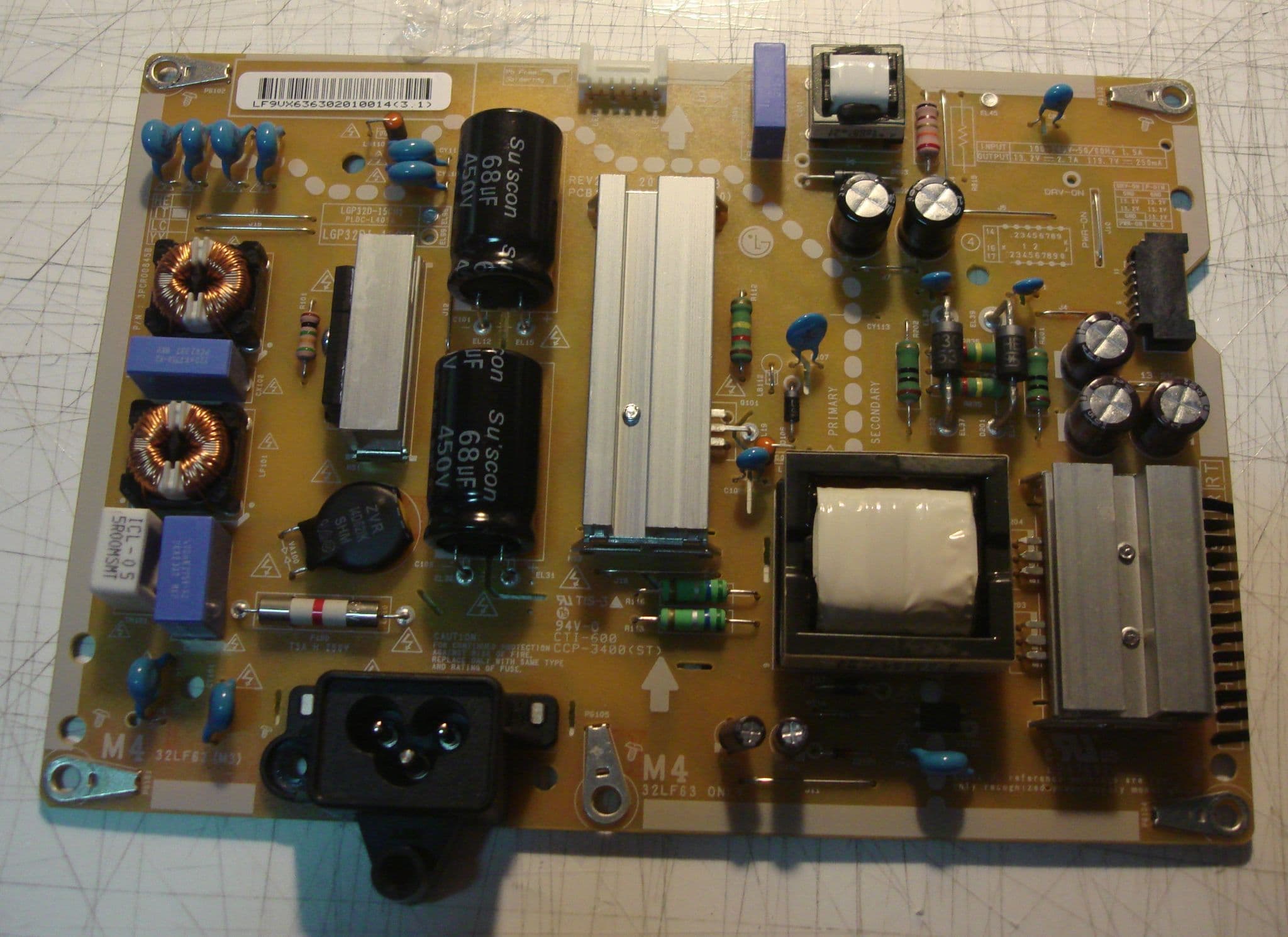 Placa De Fuente De Alimentación LG EAY60968701 Para LG 50PJ350-UB