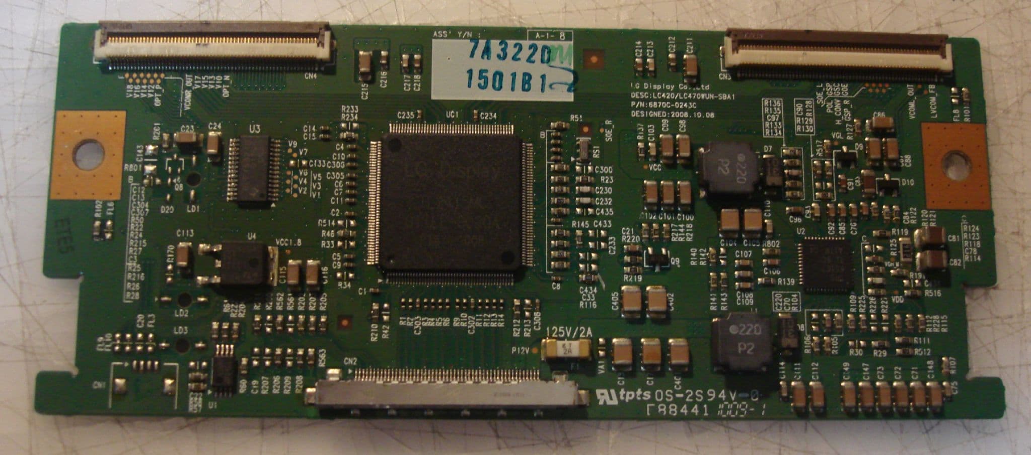 tcon lc420/lc470wun-sba1 6870c-0243c extraido de television modelo 42-pfl3604/lz