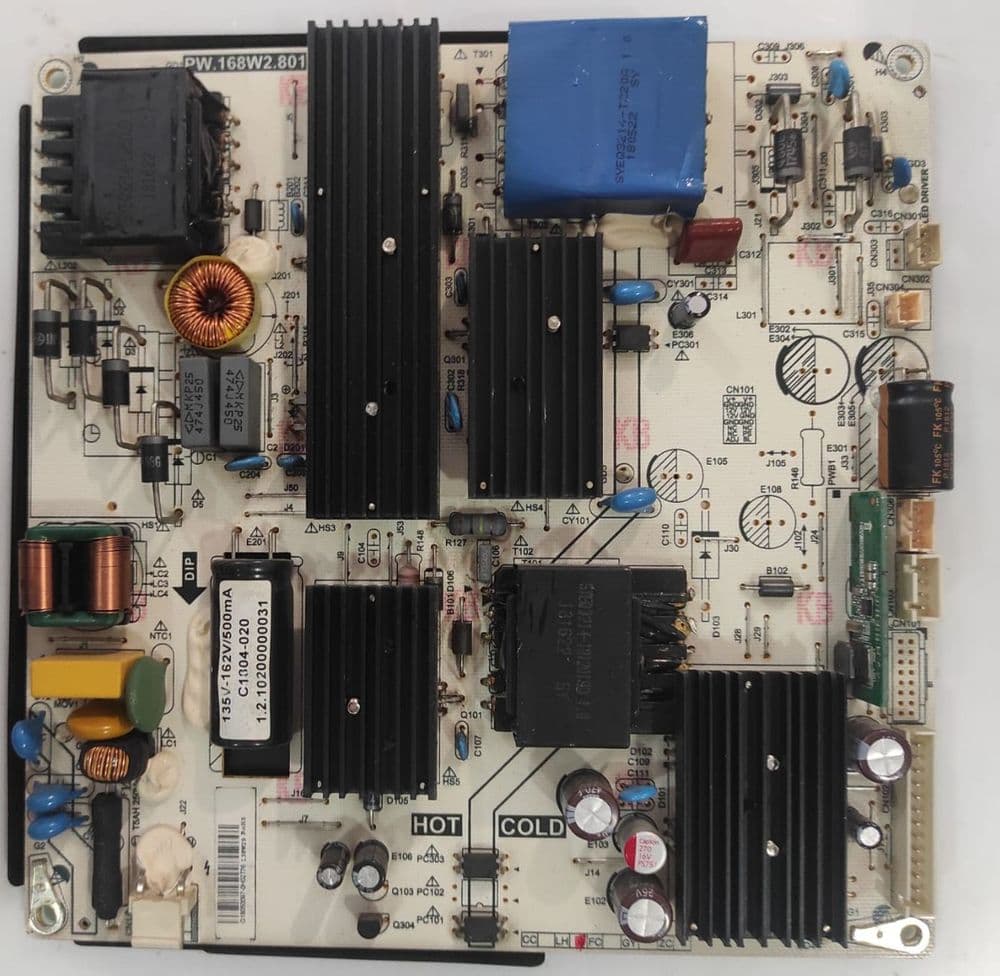 Scheda Alimentazione Per TV Blaupunkt B49M138T2 (S17110919 / PW.168W2.801) – Ricambio Usato