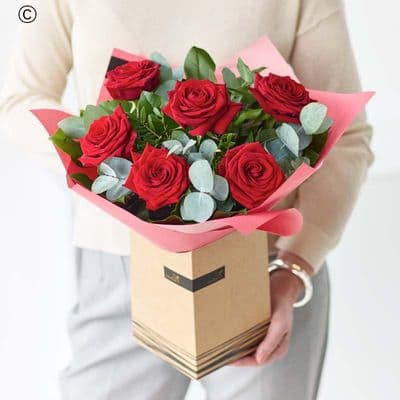 6 Red Rose Gift Box CCGBRO600