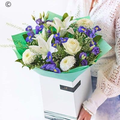 Brilliant Blue and White Bouquet CCHTBL0100