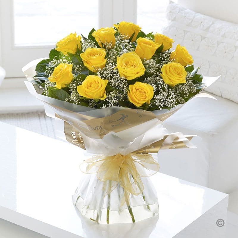 Dozen Luxury Yellow Roses CCYOY1200