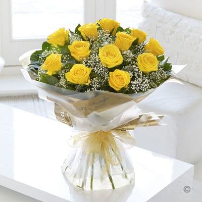 Dozen Luxury Yellow Roses CCYOY1200