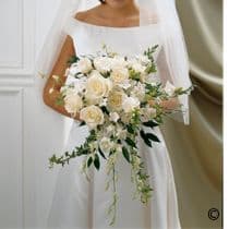 Ivory Rose & Orchid Scented Bridal Bouquet