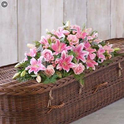 Lily & Rose Casket Spray - Pink F13521PS