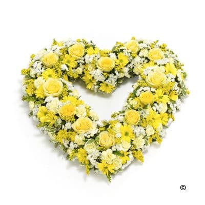 Open Heart - Yellow & White